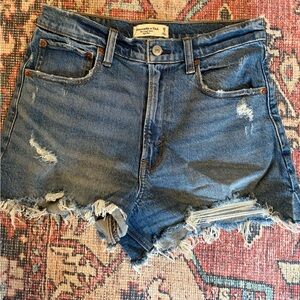 Abercrombie high-rise jean short- 2/26